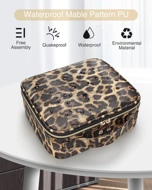 Jioney - Leopard Print Cosmetic Case